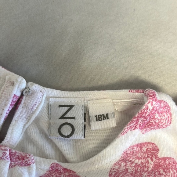 NOHO - Pink and White Baby Bodysuit Dress - Picture 2 of 4